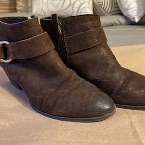 Franco Sarto Brown Ankle Boots